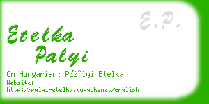 etelka palyi business card